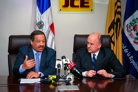Declaraciones del Presidente JCE, Dr. Roberto Rosario, en firma convenio con la Procuraduria General de la República