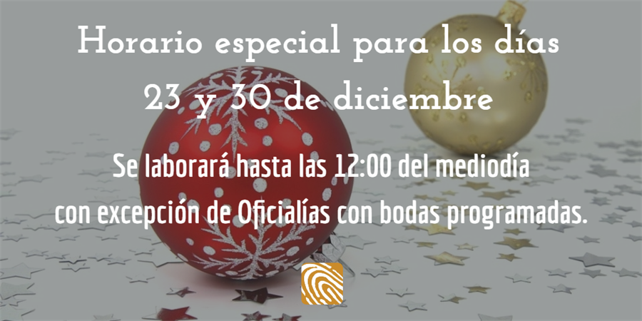 JCE informa horario especial para los días 23 y 30 de diciembre