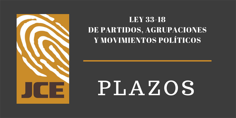 PLAZOS CONTENIDOS EN LA LEY NÚM. 33-18