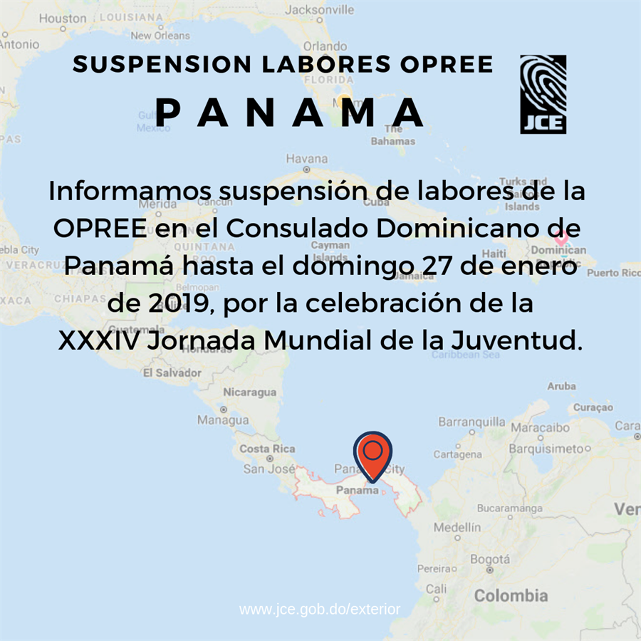 Suspensión de labores OPREE de Panamá