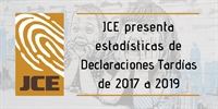 JCE presenta estadísticas de Declaraciones Tardías de 2017 a 2019