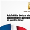 Policía Militar Electoral informa fueron notificados 38 establecimientos por expendio de bebidas alcohólicas en operativo de hoy