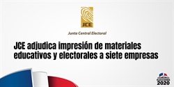 JCE adjudica impresión de materiales educativos y electorales a siete empresas