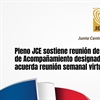 Pleno JCE sostiene reunión de seguimiento con la Comisión de Acompañamiento designada en el diálogo nacional del CES