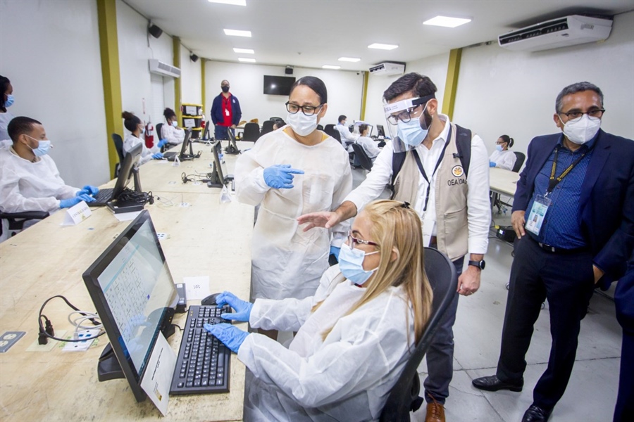 JCE realiza prueba del Centro de Digitación Centralizada que dará soporte a la digitación de las relaciones de votación del exterior