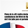 Pleno de la JCE realiza declaración de ganadores de las candidaturas del Nivel de Diputaciónes de las Elecciones del 5 de julio para el periodo constitucional 2020-2024