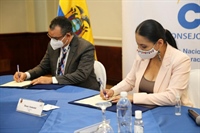 Misión de la UNIORE firma memorándum de entendimiento con Consejo Nacional Electoral de Ecuador de cara a las elecciones generales