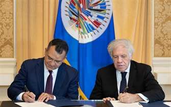 La Junta Central Electoral y la OEA firman convenio de cooperación técnica de cara al próximo proceso electoral