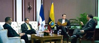 Presidente de Ecuador expresa gratitud a Junta Central Electoral por apoyo a procesos electorales en su país
